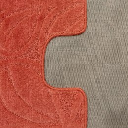 Komplet łazienkowy Montana z wycięciem Flora Ginger Komplet (50 cm x 80 cm i 40 cm x 50 cm)
