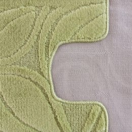 Komplet łazienkowy Montana z wycięciem Flora Green Komplet (50 cm x 80 cm i 40 cm x 50 cm)