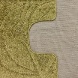 Komplet łazienkowy Montana z wycięciem Flora Khaki Komplet (50 cm x 80 cm i 40 cm x 50 cm)