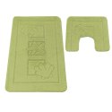 Komplet łazienkowy Montana z wycięciem Maritime Green Komplet (50 cm x 80 cm i 40 cm x 50 cm)