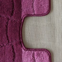 Komplet łazienkowy Montana z wycięciem Sariyer XL Aubergine Komplet (60 cm x 100 cm i 50 cm x 60 cm)