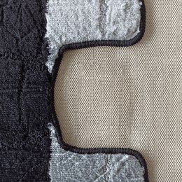 Komplet łazienkowy Montana z wycięciem Sariyer XL Black Komplet (60 cm x 100 cm i 50 cm x 60 cm)