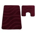 Komplet łazienkowy Montana z wycięciem Symphony Aubergine Komplet (50 cm x 80 cm i 40 cm x 50 cm)