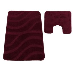 Komplet łazienkowy Montana z wycięciem Symphony Aubergine Komplet (50 cm x 80 cm i 40 cm x 50 cm)