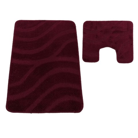 Komplet łazienkowy Montana z wycięciem Symphony Aubergine Komplet (50 cm x 80 cm i 40 cm x 50 cm)