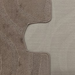 Komplet łazienkowy Montana z wycięciem Symphony Fungi Grey Komplet (50 cm x 80 cm i 40 cm x 50 cm)