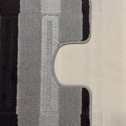 Komplet łazienkowy Montana z wycięciem Said XL Grey Komplet (60 cm x 100 cm i 50 cm x 60 cm)