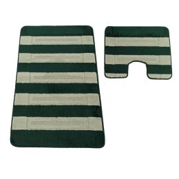 Komplet łazienkowy Montana z wycięciem Said XL Hunter Green Komplet (60 cm x 100 cm i 50 cm x 60 cm)