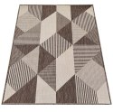Dywan sznurkowy dwustronny ZARA 16 brązowy 160 x 230 cm brązowy