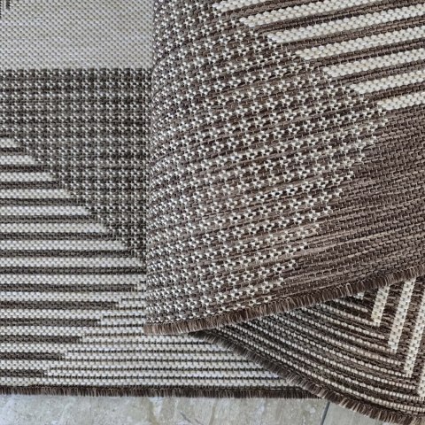 Dywan sznurkowy dwustronny ZARA 16 brązowy 200 x 290 cm brązowy