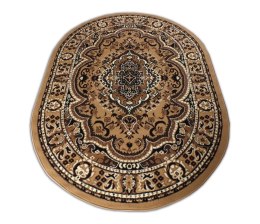 Dywan owalny BCF Alfa 06 brązowy rozeta 120 x 170 cm brązowy