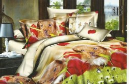 Frankhauer Pościel 3D MAŁE PIESKI 100% mikrofibra - 200x220+70x80*2