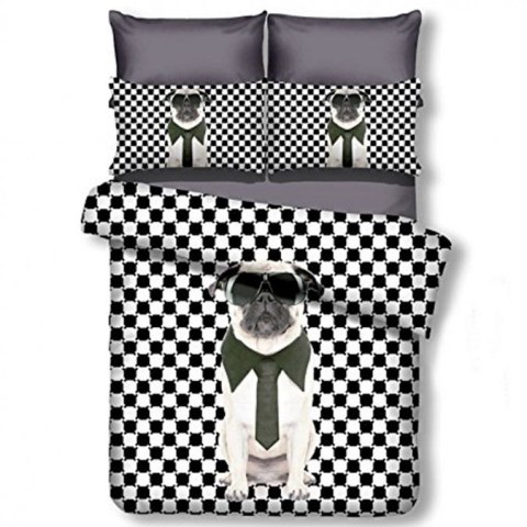 Frankhauer Pościel z nadrukiem 3D MOPS - 200X200+80X80*2