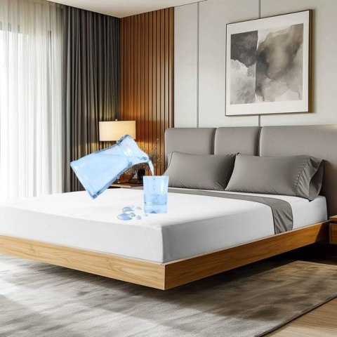 Frankhauer Prześcieradło wodoodporne Marko z gumką białe - 80 x 160 Frankhauer Prześcieradło wodoodporne Marko z gumką białe - 80 x 160