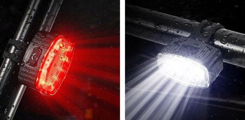 LAMPKA ROWEROWA PRZEDNIA TYLNA ŚWIATŁO LED NA ROWER KIEROWNICĘ MOCNA USB LAMPKA ROWEROWA PRZEDNIA TYLNA ŚWIATŁO LED NA ROWER KIEROWNICĘ MOCNA USB