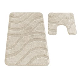 Komplet łazienkowy Montana z wycięciem Symphony Pearl White Komplet (50 cm x 80 cm i 40 cm x 50 cm)