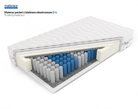 Frankhauer Materac pocket z lateksem obustronnym Eris - 80 x 200 - Medicott/Tencel