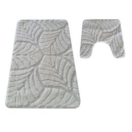 Komplet łazienkowy Montana z wycięciem CLT-022 Cream Komplet (50 cm x 80 cm i 40 cm x 50 cm)