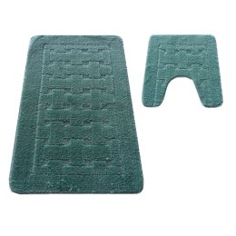 Komplet łazienkowy Montana z wycięciem CLT-12 Mgreen (50 cm x 80 cm i 40 cm x 50 cm) zielony