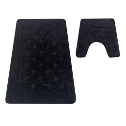 Komplet łazienkowy Montana z wycięciem CLT-31 Black (50 cm x 80 cm i 40 cm x 50 cm) czarny