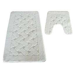 Komplet łazienkowy Montana z wycięciem CLT-31 Cream (50 cm x 80 cm i 40 cm x 50 cm)