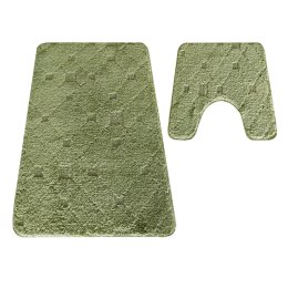 Komplet łazienkowy Montana z wycięciem CLTFLOZ Green (50 cm x 80 cm i 40 cm x 50 cm) zielony