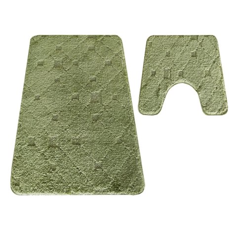 Komplet łazienkowy Montana z wycięciem CLTFLOZ Green (50 cm x 80 cm i 40 cm x 50 cm) zielony