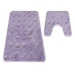 Komplet łazienkowy Montana z wycięciem CLTFLOZ Lilac (50 cm x 80 cm i 40 cm x 50 cm) różowy