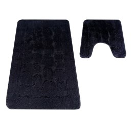 Komplet łazienkowy Montana z wycięciem CLTSTONE Black (50 cm x 80 cm i 40 cm x 50 cm) czarny