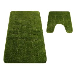 Komplet łazienkowy Montana z wycięciem CLTSTONE Green (50 cm x 80 cm i 40 cm x 50 cm) zielony