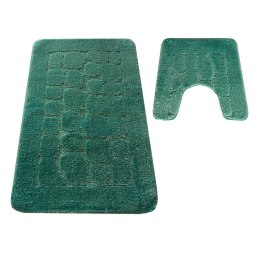 Komplet łazienkowy Montana z wycięciem CLTSTONE Mgreen (50 cm x 80 cm i 40 cm x 50 cm) zielony