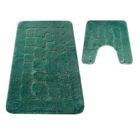 Komplet łazienkowy Montana z wycięciem CLTSTONE Mgreen (50 cm x 80 cm i 40 cm x 50 cm) zielony